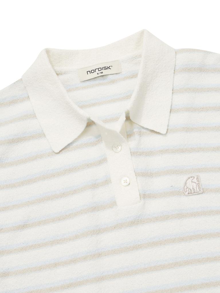 NORDISK Полосатый свитер с коротким рукавом - W_Off White