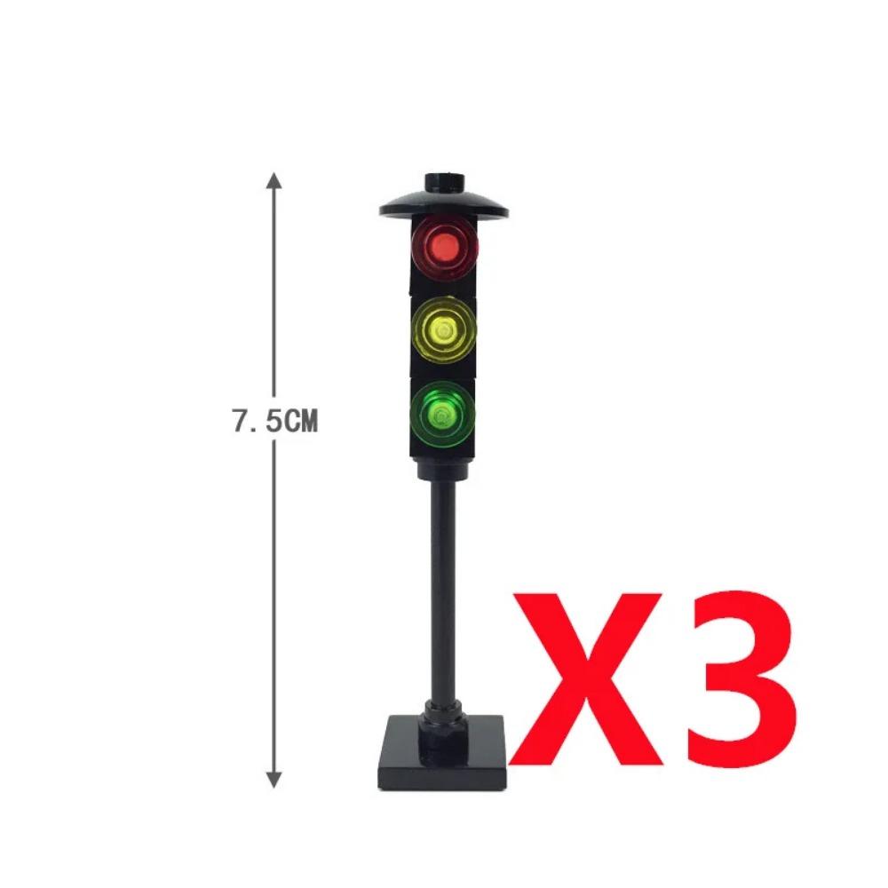 City Street Series Building Blocks Accessories Rail Transit Train Signal Light Railings Brick Toilet Flower Bed Phone Box Toy