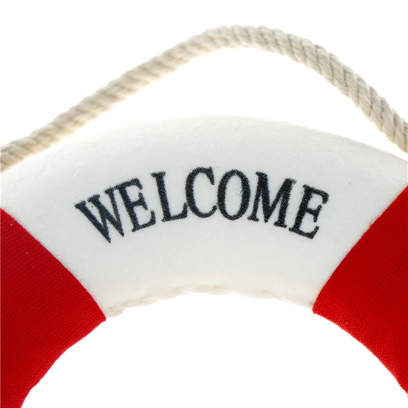 1Pc Welcome Aboard Nautical Life Lifebuoy Ring Boat Wall Hanging Home Decor