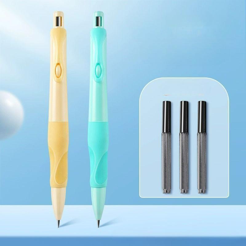 Автоматический карандаш с позитивной осанкой, грифель толщиной 2,0 мм, отличный захват, карандаш для занятий рисованием со сменными стержнями для школьников