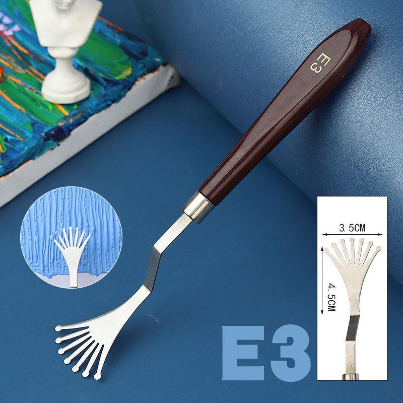 Набор шпателей специальной формы с ручкой из красного дерева, набор шпателей из нержавеющей стали, палитра гуаши