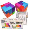 (XINBIDA) MAGCUBE Магнитные блоки Тетрис Развивающая игрушка 3D-пазл (Набор из 2)