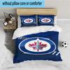 Winnipeg Crest Hockey 3PCS Bedding set,Ideal for 1pc Duvet Cover And 2pcs Pillowcases Perfect for Fan gift,Ideal for Bedroom, Dormitory
