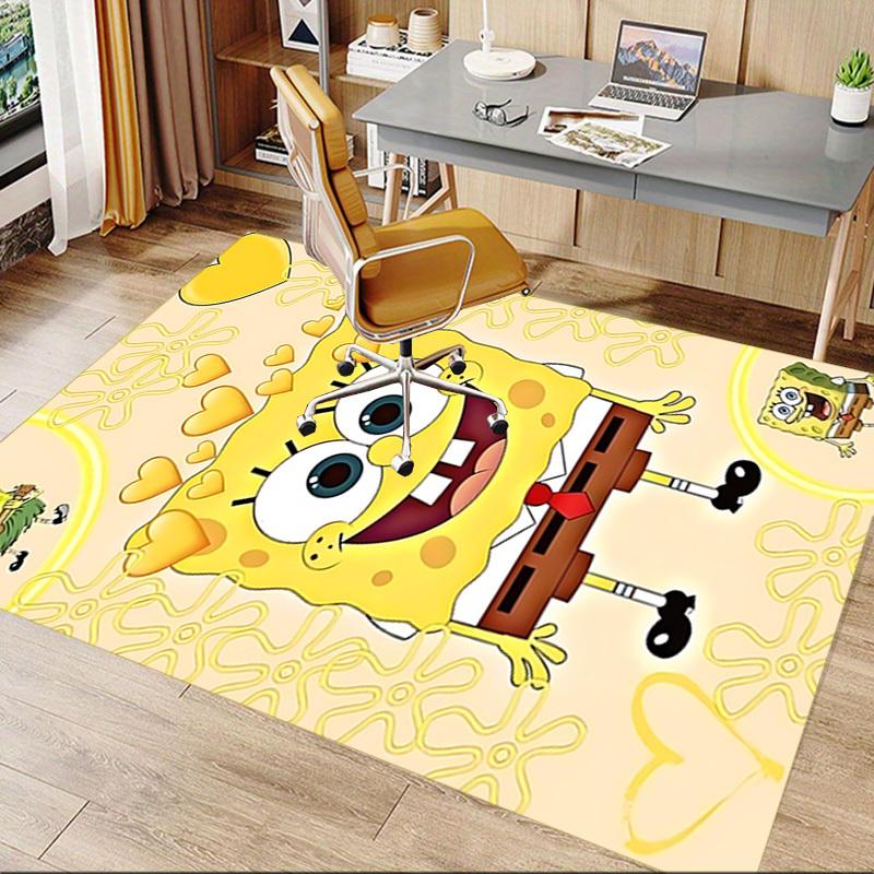 1 шт. Коврик Губка Боб Квадратные Штаны, Нескользящий, Полиэстеровый, для офиса, спальни