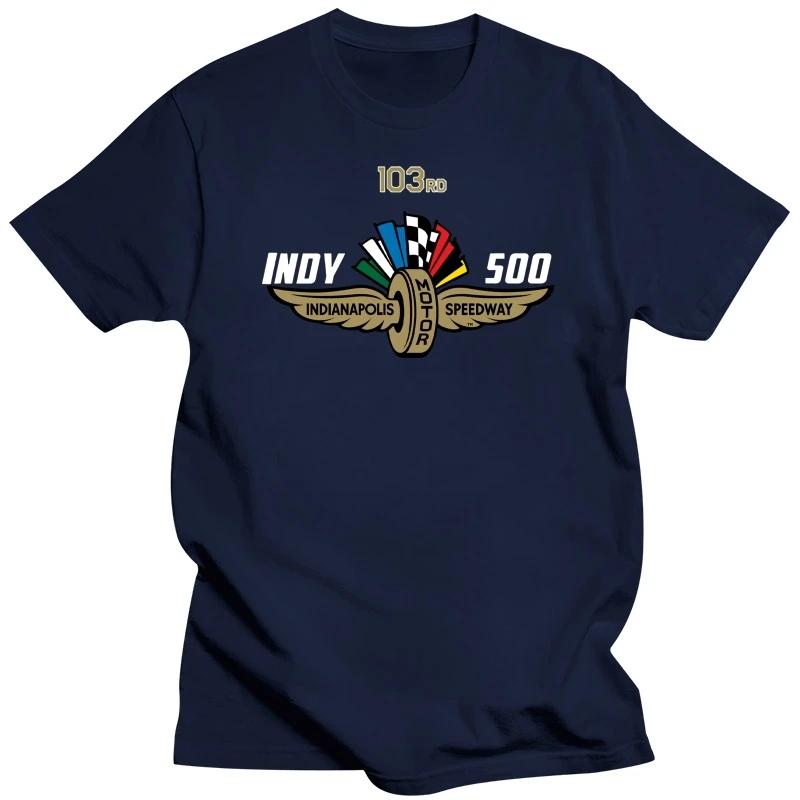 Футболка мужская летняя Harajuku Custom Heavyweight INDY 500 Racing League Indianapolis Season 2024 черная S-5XL свободного размера