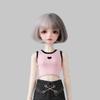 Mini Doll T-shirt Vest Cute Princess Pants Tops Gift Toys Wide Leg Pants for 1/4 BJD 45cm Doll