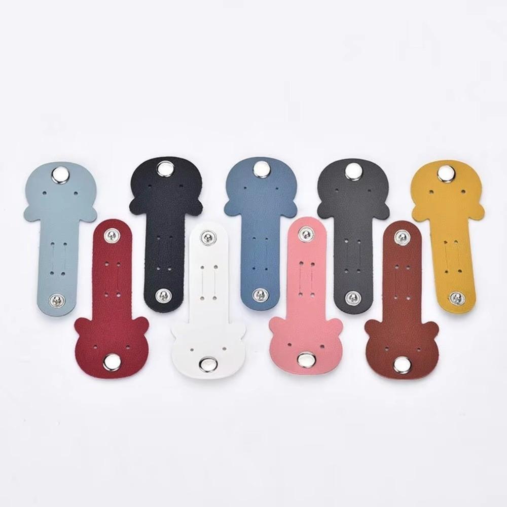 Elastic Tie Cable Ties Leather Cable Winder Portable USB Wire Ties Data Cable Storage