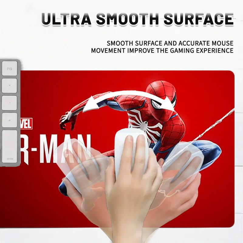 1Pc Spiderman Hero Gaming Mouse Pad Keyboard Desk Mat Non-slip Rubber Lock Edge Waterproof Computer Mousepad for Office Home Decor Y1564