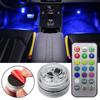 Wireless Adhesive LED Car Interior Ambient Light Remote Control Decoration Auto Roof Foot Atmosphere Lamp Colorful