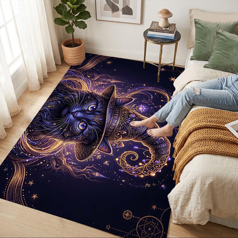 Witch Cat Living Room Nonslip Area Rug Soft Carpet For Bedroom Game Playroom Sofa Office Home Decor Doormat Christmas Gift C929718