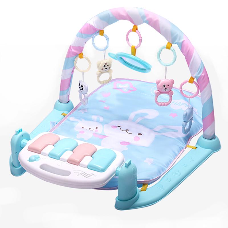 Baby Music Play Mat Baby Gym 0-12 Months Soft Rattles Musical Toys for Babies Play Piano Gym