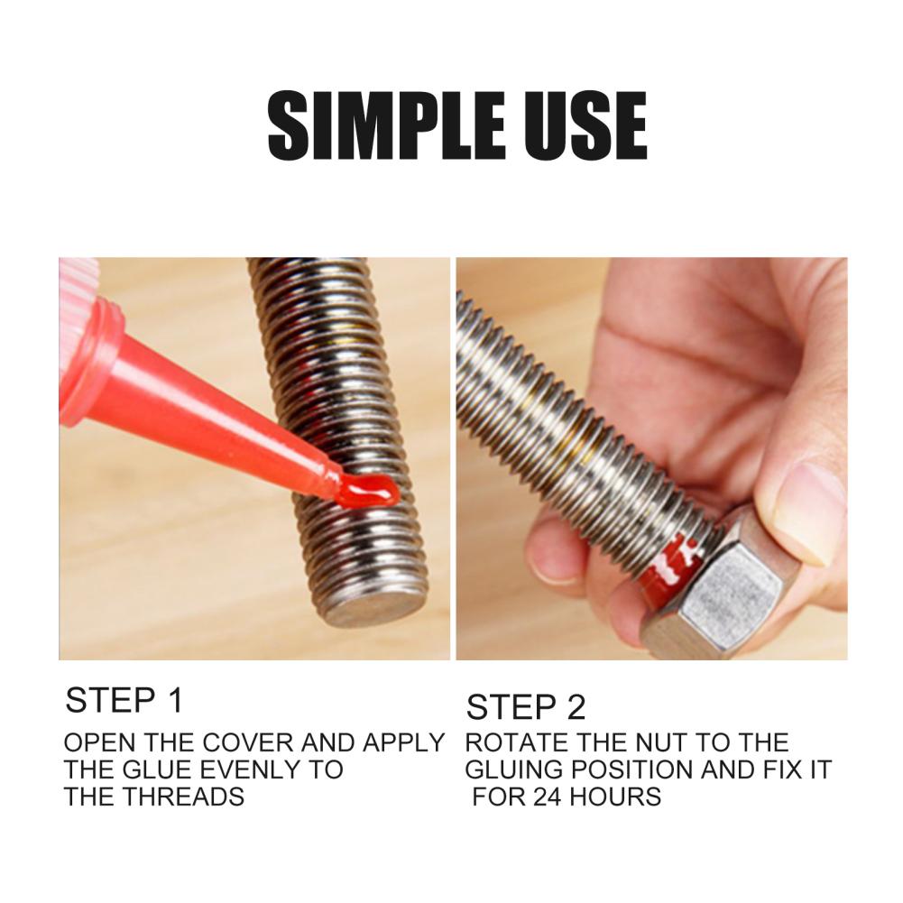 50 мл 243 Винтовая клеевая резьба Анаэробный фиксирующий агент Маслостойкий быстроотверждаемый анаэробный клей