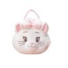 Cute White The Aristocats Cartoon Large Capacity Plush Backpack For Daily Use