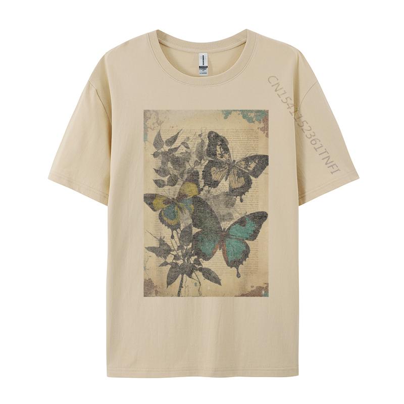 Fairy Grunge Fairycore Aesthetic Cottagecore Goth Butterfly Men's 2024 Newest Design T Shirt Cotton Fabric Men Tshirt Gift