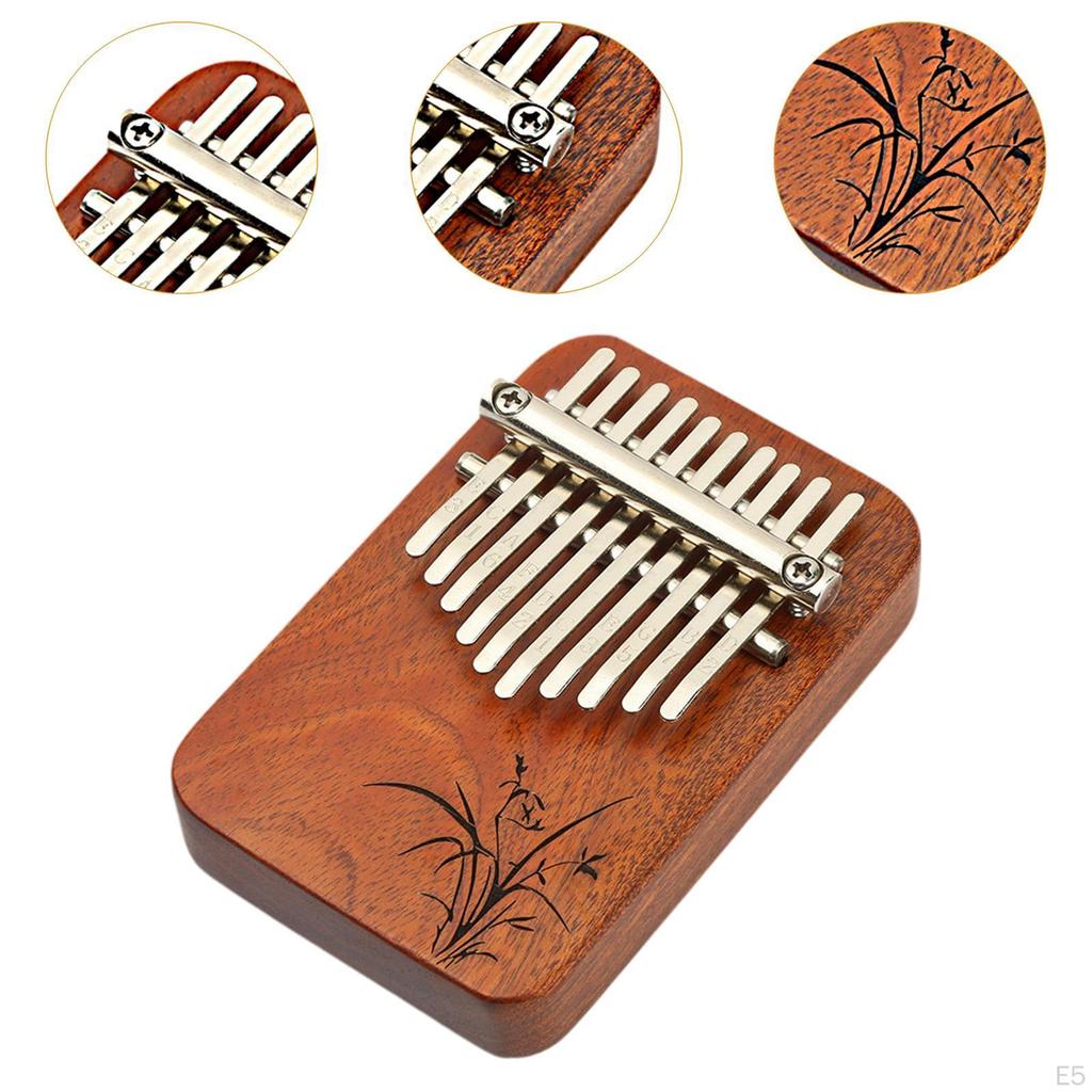 10-нотное деревянное пианино Mbira Thumb для игры пальцами