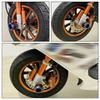 2PCS Burning Titanium Motorcycle Frame Slider Aluminum Front Fork Cup Falling Crush Protector Carbon Fiber for Motorbike