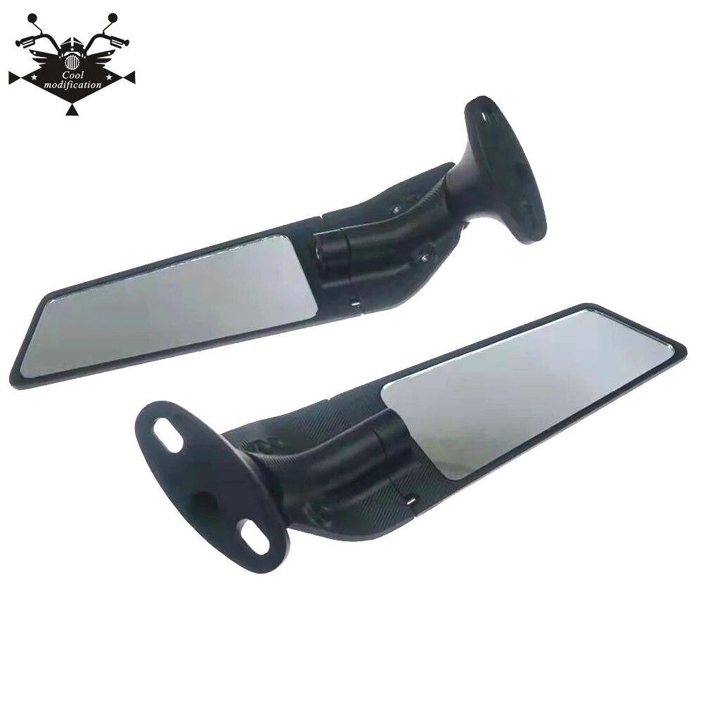 For Kawasaki ZX14R ZX12R ZZR600 ZZR1200 ZZR1400 Motorcycle Wind Wing Sports Car Rotating Large Field of View Rearview Mirror