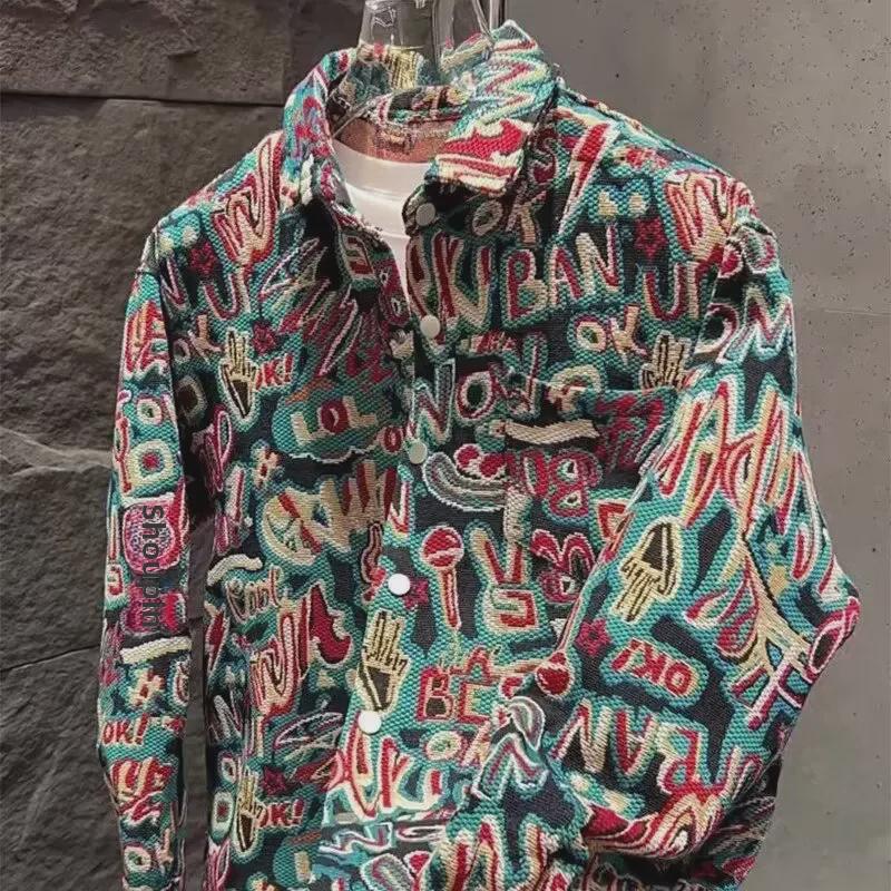 Повседневная мужская рубашка с лацканами в корейском стиле — мода осень/зима для молодежи, стильные образы