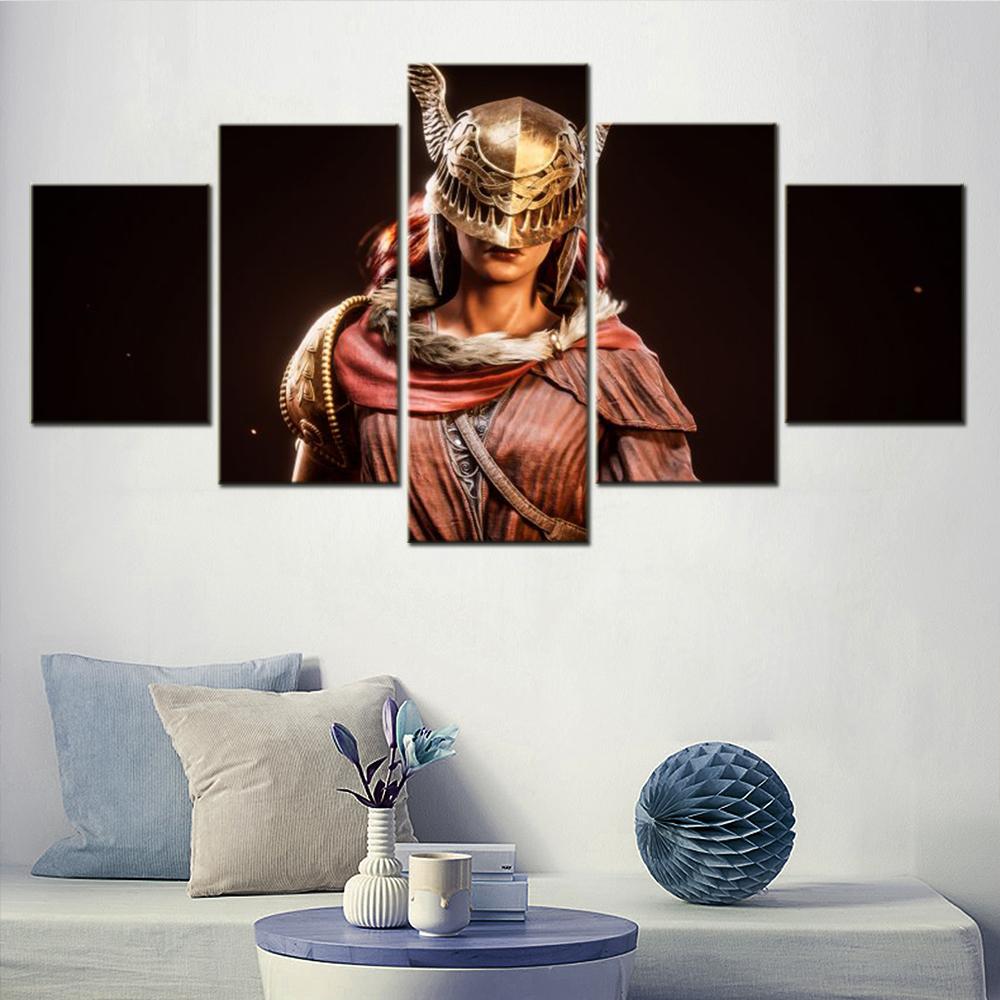 5 шт., холст, художественный постер с играми, Malenia Blade Of Miquella, обои, картина для гостиной, картина с принтом, настенная роспись для спальни, домашний декор