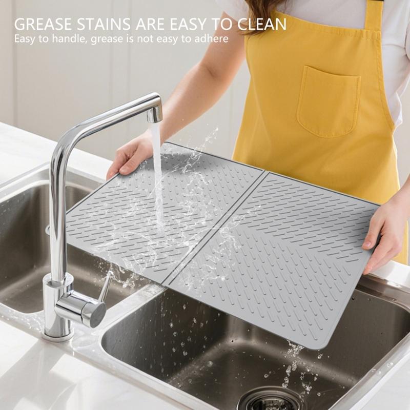 Nonslip Kitchen Surfaces Protectors Mat with Raised Ridges for Cooktop and Countertop Protection 450°F Heat Resistant