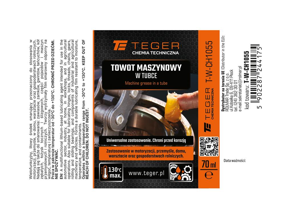 Machine toffee in a tube, 70 , Teger