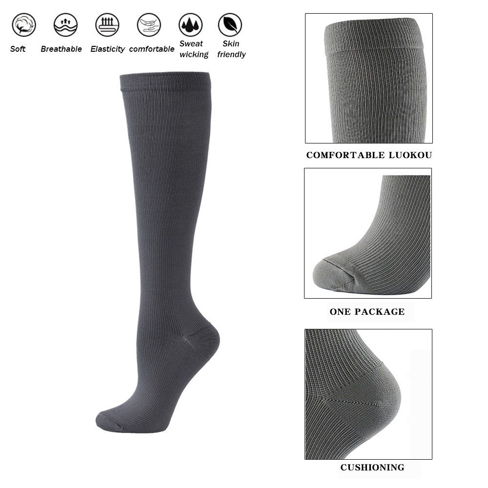 Unisex Travel Soft Knee High Anti-Fatigue Stockings Compression Socks