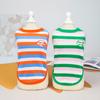 Жилет для домашних животных, удобная милая пижама, полосатая футболка, жилет для кошек и собак для повседневного ношения