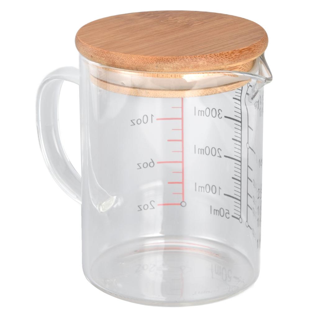 Стеклянный мерный стакан V-образная насадка Прозрачная шкала Удобная ручка Кофейные чашки из боросиликатного стекла