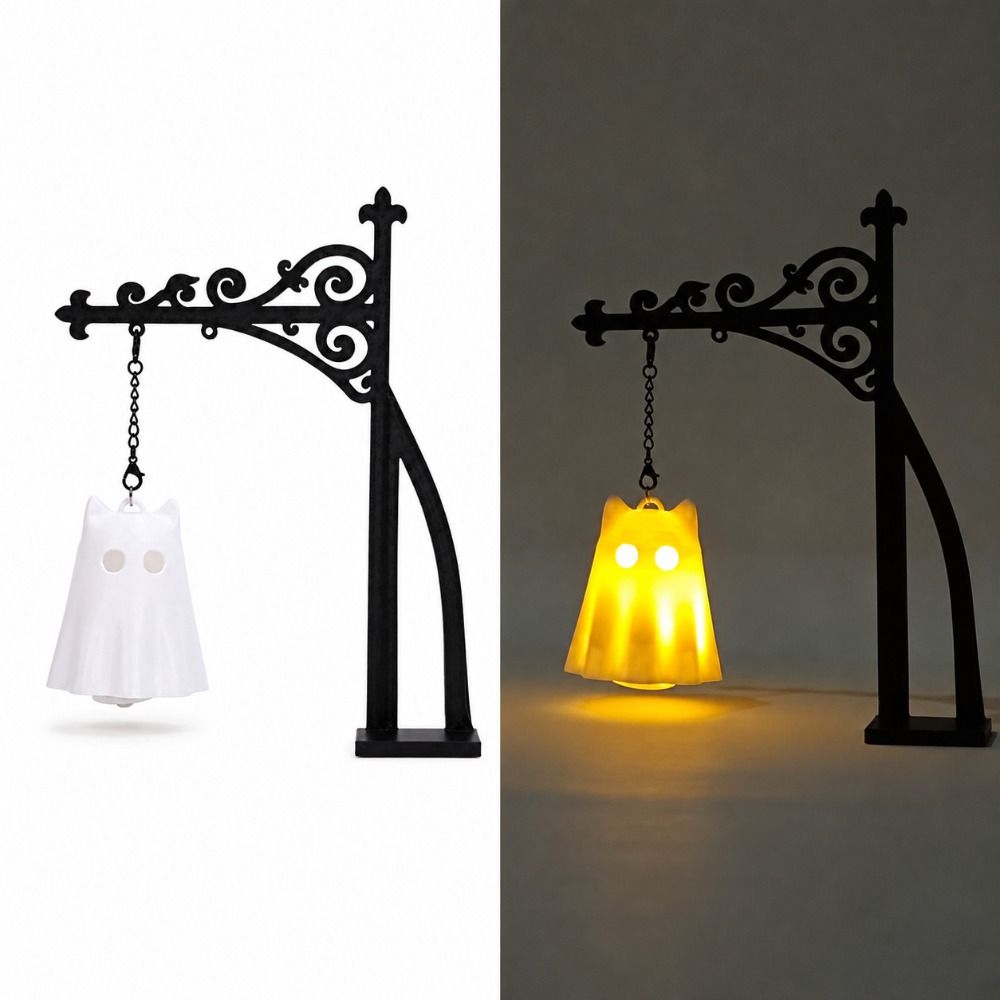 Ghost Library Lantern Bookshelf Lamp Halloween Book Nook Light  Gift for Book Lovers