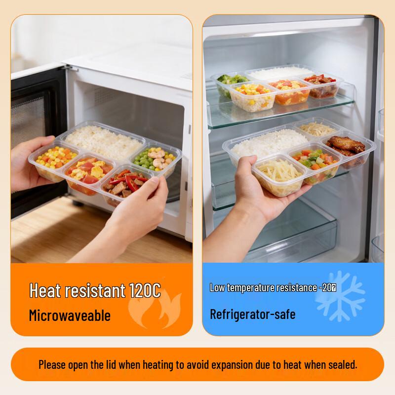 Saint Elten Disposable 3-Compartment Food Container