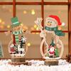 Christmas Tree Decorations Wooden Creative Ornaments Santa Claus Snowman Reindeer Christmas Decorations DIY Wooden Crafts