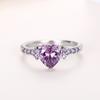 CopperPurple Love Rings New Fashion Jewelry for Women Wedding Engagement Party Temperament Female Accessories Gift