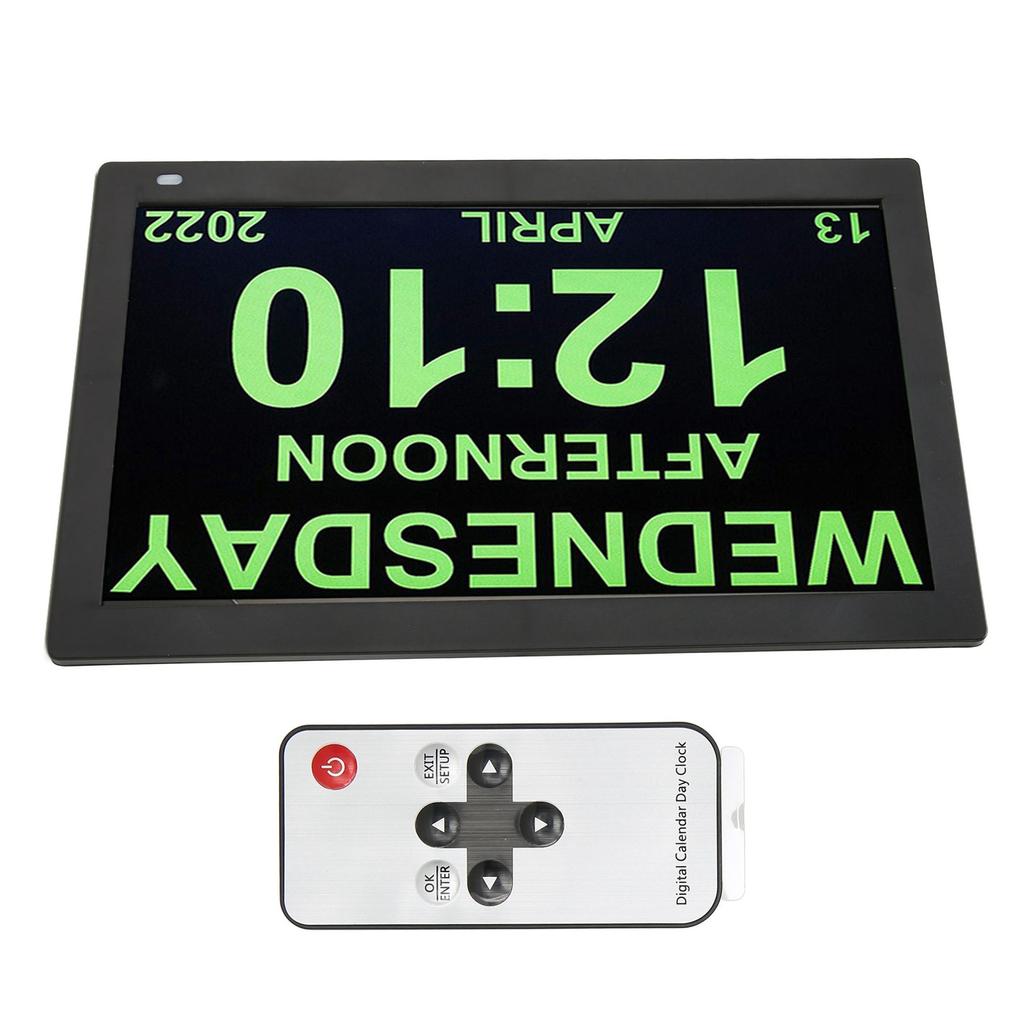 Digital Calendar Alarm Day Clock 14.1 Inch 4 Colors 5 Alarms Digital Day Calendar Clock for Seniors