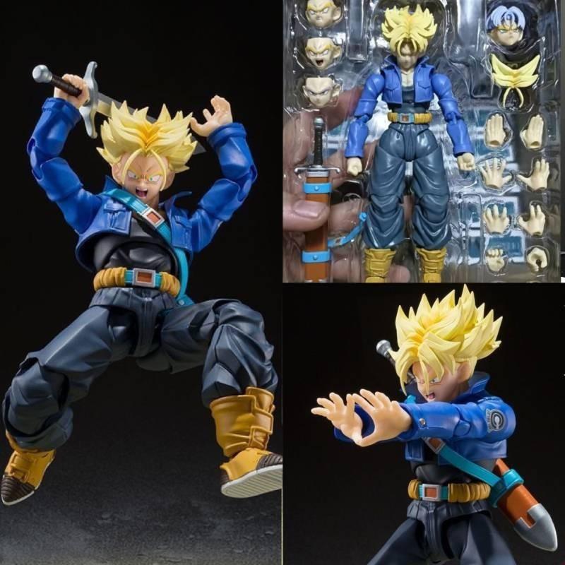 High-quality Shf Trunks Future Boy Pvc Action Figure Super Saiyan Anime Collectible