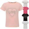 Girls Summer T-shirt with Rhinestones and Faux Pearls