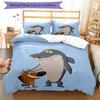 3pcs Zig & Sharko Bedding Set Duvet Cover Closure Includes 1 Duvet Cover & 2 Pillowcases, Soft and Comfortable for All Seasons.