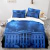 American City Landscape Duvet Cover Set Statue Of Liberty Pattern King Queen Size Comforter Cover For Teen Polyester Bedding Set