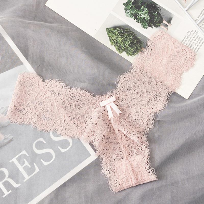 European and American Sexy Lace Lingerie Low-Waist G-String Thong Panties Temptation Breathable Intimates Underwear