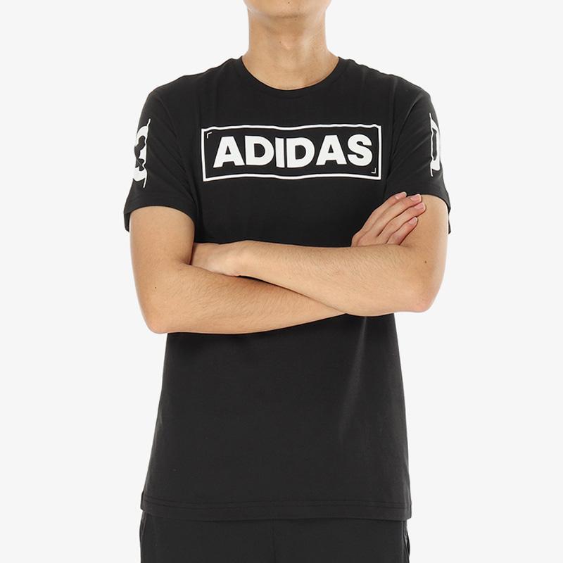 adidas Adi 360 Logo Print Спортивная футболка с круглым вырезом Мужские топы Черные CV4536