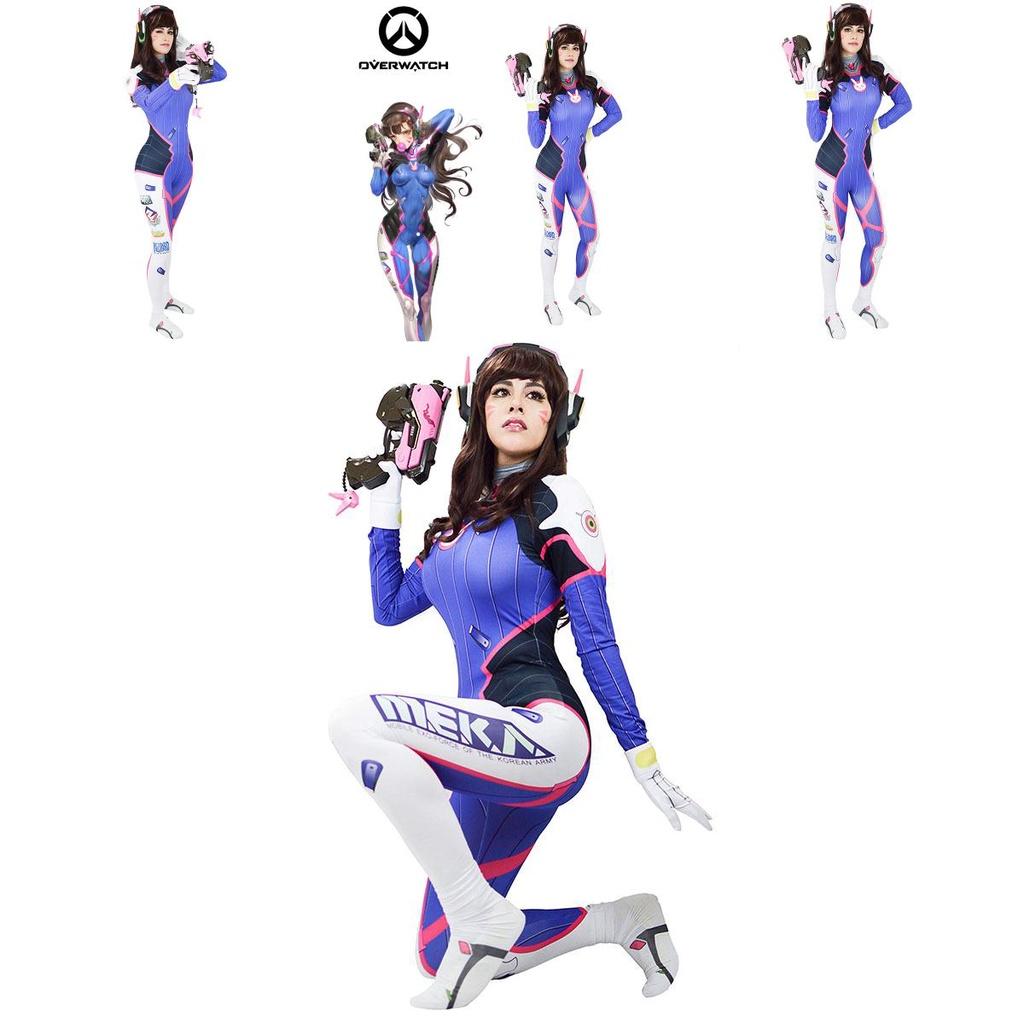 Костюм для косплея D.va из Overwatch, комбинезон для женщин, премиальный полиэстер для комфорта и долговечности