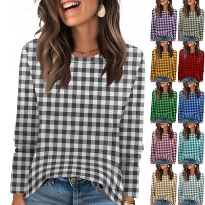 Рубашки с длинным рукавом для женщин, милые футболки с графическим принтом, блузки, повседневные базовые топы больших размеров, пуловеры