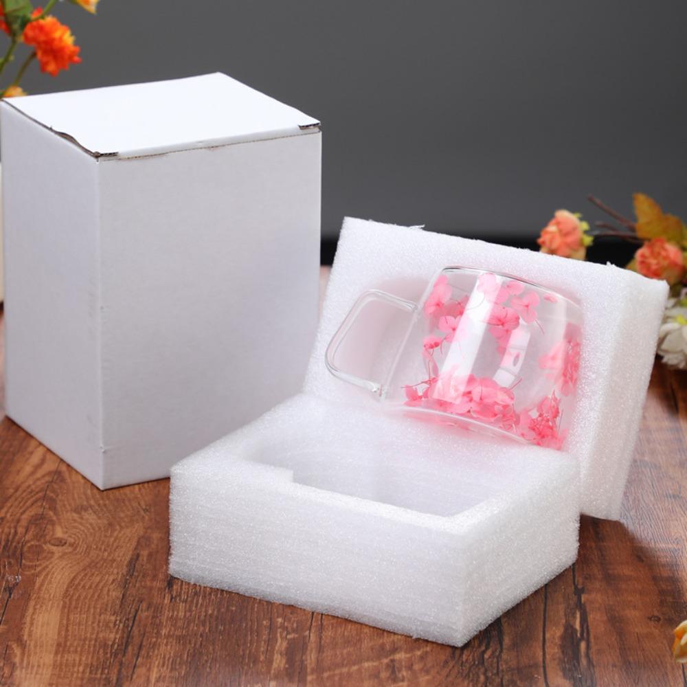 with Handle Double-layer Glass Cups Double-layer Latte Cup New Beverages Storage  Home