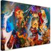 Canvas Print, Coloured Fish Abstract