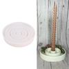 Circle Concrete Candle Holder Tray Mold Plaster Lipstick Storage Box Mold Silicone Resin Making Molds