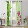 Цветы лотоса и бамбуковые оконные занавески для гостиной, спальни, украшения, роскошные кухонные шторы с балдахином