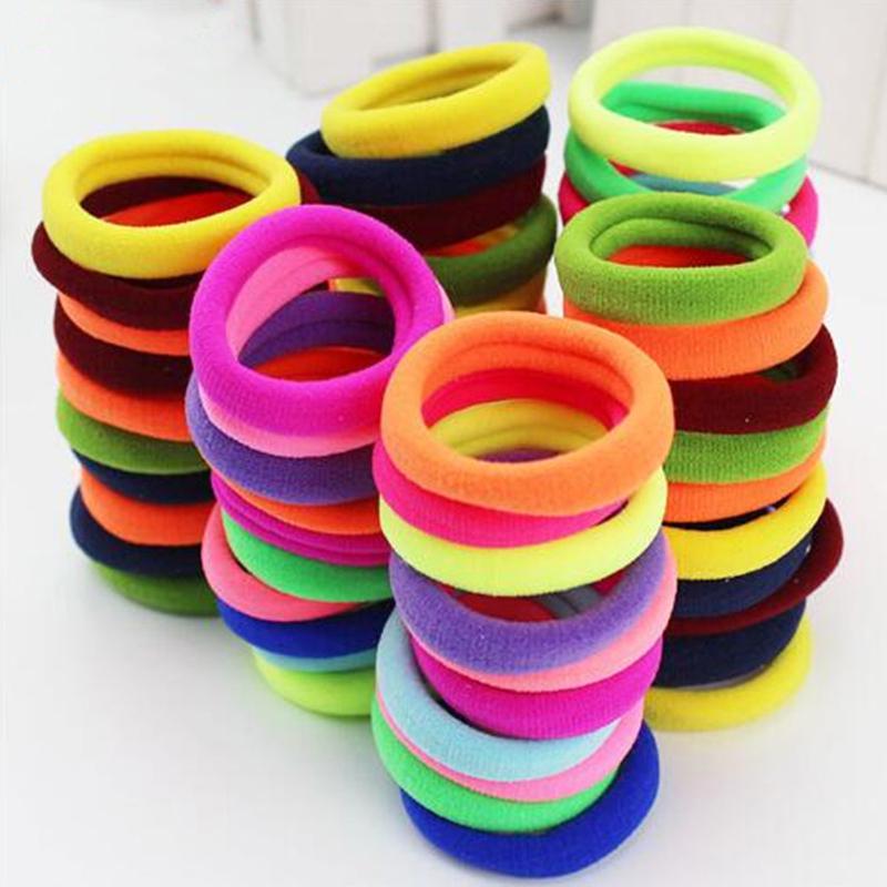 Vogue Korean Hair Accessories Gift New Hair Rope Elastic Hair Band Seamless Elasticity Candy Color 10PCS/Pack