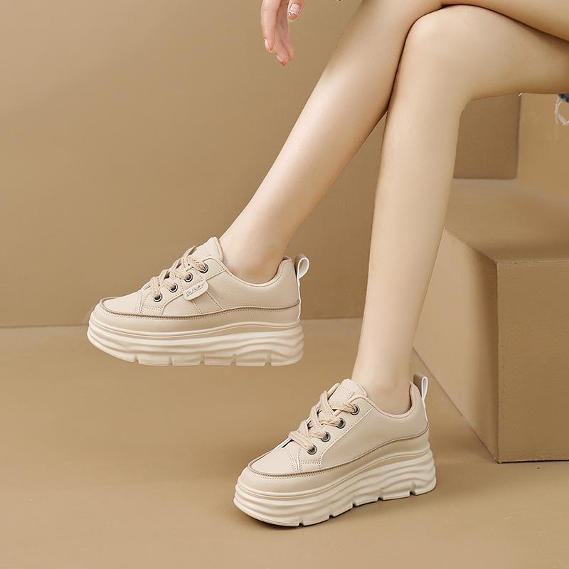 TUINANLE Обувь на танкетке для женщин, кроссовки на скрытом каблуке, осень-весна, женские белые туфли на платформе