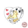 925 Silver Statue of Liberty Chameleon Skull Puppy Pendant Charm for Women DIY Jewelry Gift Fit Bracelets