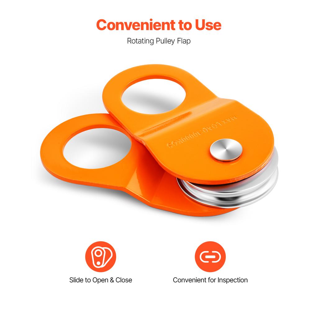 SucceBuy 10T Snatch Block Towing Pulley 22000Lbs Winch Breaking Force Tackle System Offroad Recovery Accessory for Tractor UTV