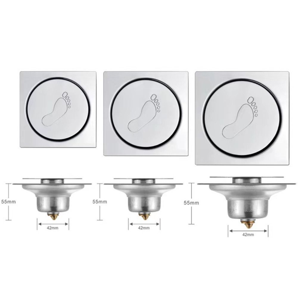 Pop Up Bounce Press-Type Floor Drain Metal Drain Filter Creative Shower Foot Floor Drain